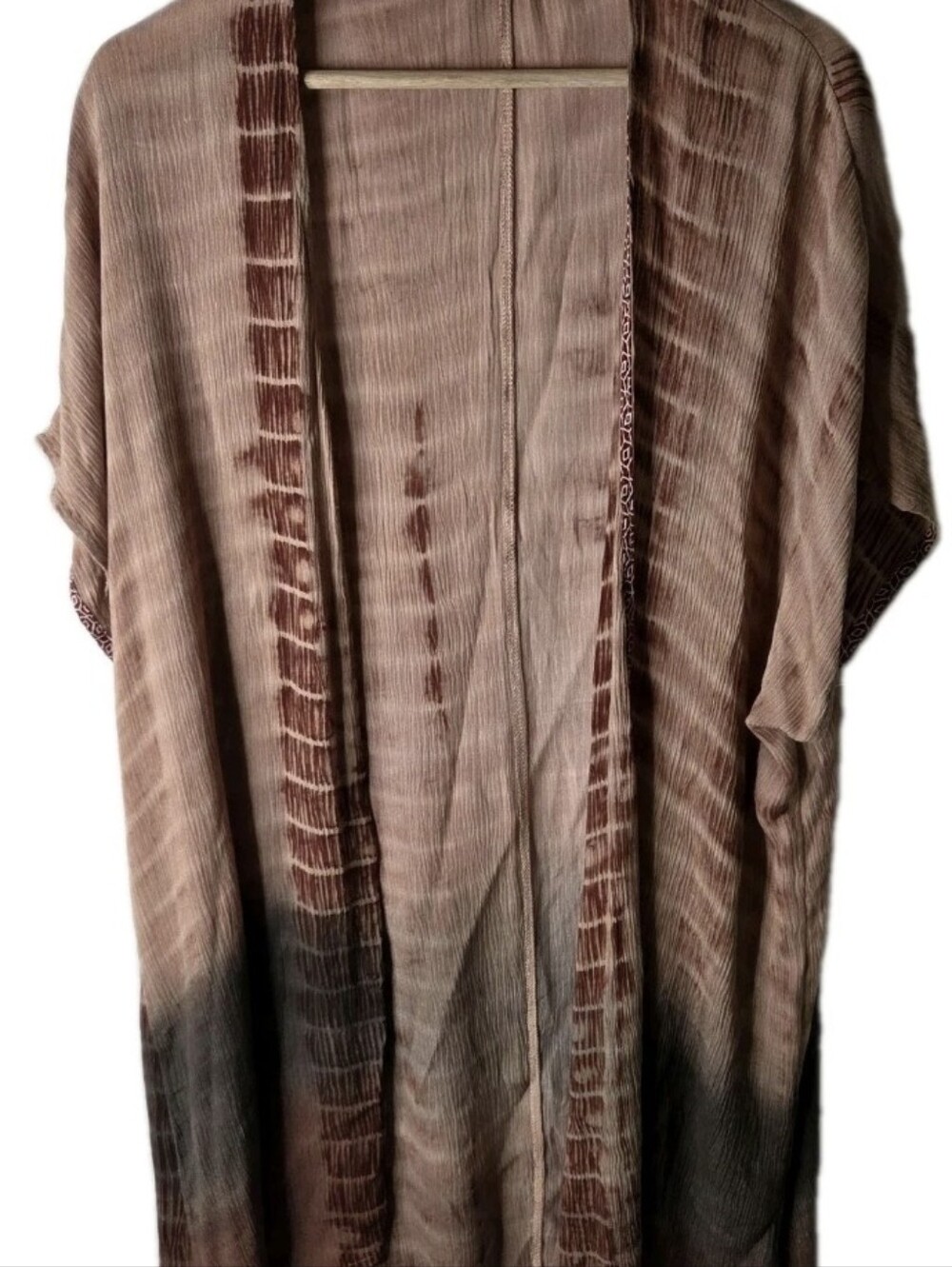 Soft Surroundings Womens Small Tie-Dye Open Kimono Shirt